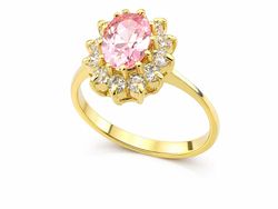 Złoty pierścionek z cyrkoniami - 39r