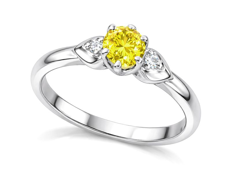 Biały pierścionek z brylantem lemon - 3_bjg1043_lemon_Pro - 1