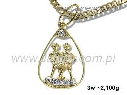 Wisiorek bliźniak ze złota - twoja codzienna elegancja - 3w_blizniak