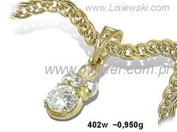 Zawieszka z brylantami żółte złoto próba 585 - 402w_br
