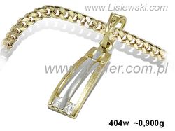 Damska elegancja - złoty wisiorek z cyrkoniami - 404w