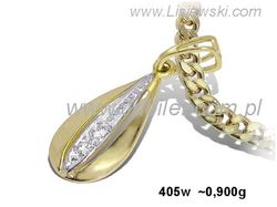 Złoty wisiorek damski - nowoczesna elegancja - 405w