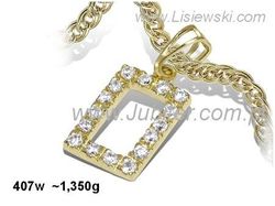 Zawieszka Wisiorek z brylantami żółte złoto - 407wbr_SI_H