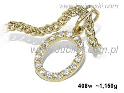 Złoty wisiorek - symbol elegancji i miłości - 408w