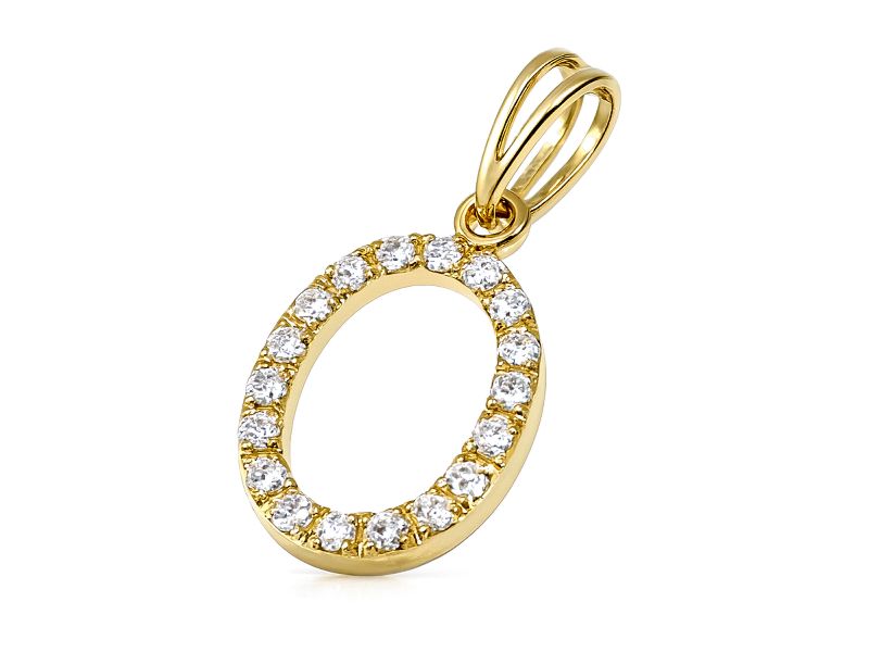 Zawieszka wisiorek z brylantami żółte złoto - 408wbr_SI_H - 1