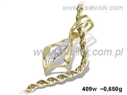Złoty wisiorek - subtelność i elegancja od Lisiewski - 409w