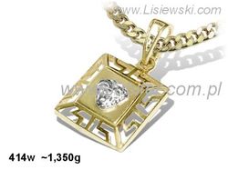 Złoty wisiorek geometryczny - twój codzienny blask - 414w