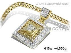 Zawieszka Wisiorek z brylantami żółte złoto - 415wbr_SI_H