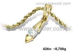 Złota zawieszka z cyrkonią dla wyjątkowej elegancji - 424w