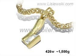 Złota zawieszka z cyrkonią - subtelna elegancja - 426w