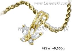 Złoty wisiorek z cyrkoniami - uosobienie klasy - 429w_
