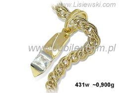 Złoty wisiorek z cyrkonią - elegancja i kobiecy blask - 431w