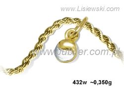 Złoty wisiorek kula - subtelna elegancja na co dzień - 432w