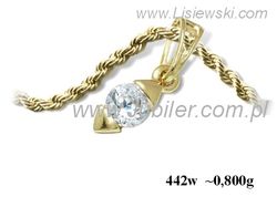 Złota zawieszka z cyrkonią - twój akcent elegancji - 442w