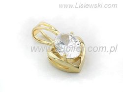 Złota zawieszka z cyrkonią - synonim elegancji - 452w