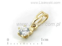 Złota zawieszka z cyrkonią - elegancja w każdym detalu - 454w
