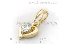 Złoty Wisiorek zawieszka z brylantem - 458wbr_SI1_H