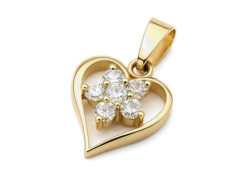 Złota zawieszka z brylantami - 467wbr_SI2_I - 1