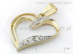 Złota zawieszka Wisiorek zloty z brylantami - 469wbr_Si1_H