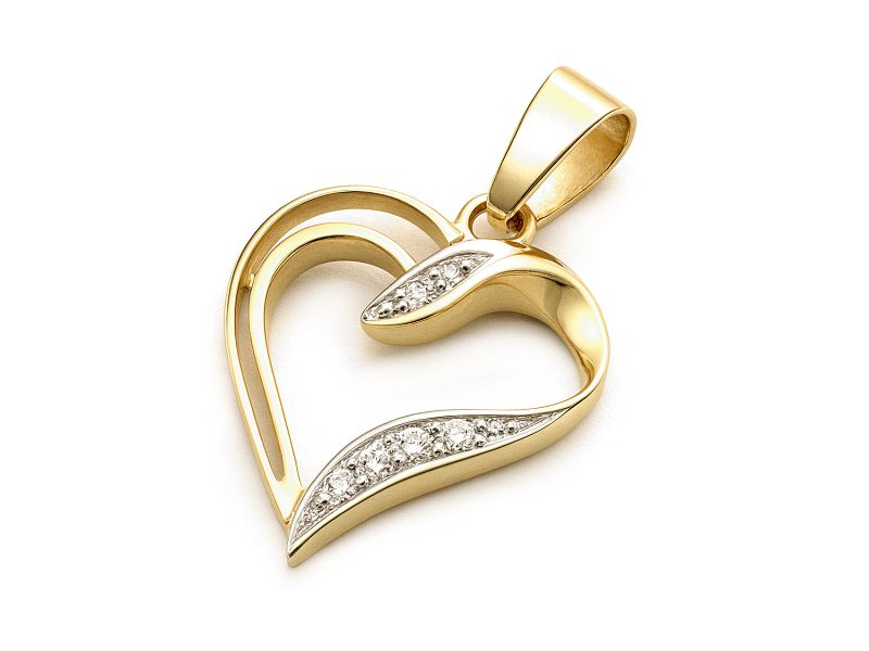 Złota zawieszka z brylantami - 469wbr_Si1_H - 1