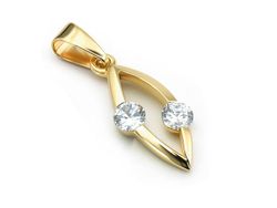 Złota zawieszka z brylantami - 492wbr_Si_H