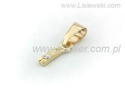 Złota zawieszka z cyrkonią - codzienna elegancja - 508w