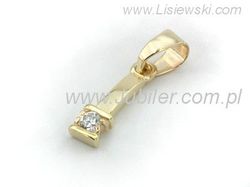 Zawieszka z brylantem żółte złoto próba 585 - 510w_br_SI_H