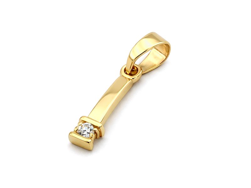 Zawieszka z brylantem żółte złoto - 510w_br_SI_H - 1