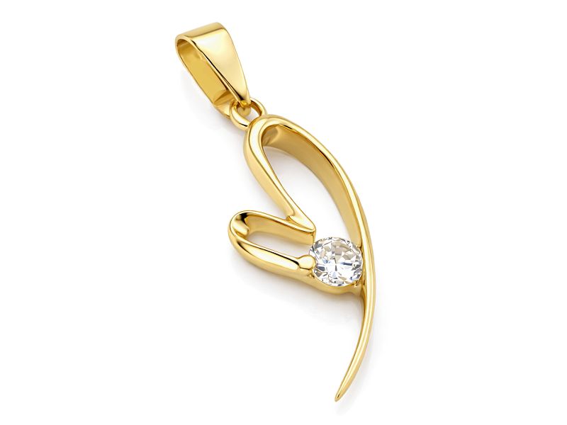 Wisiorek zawieszka z brylantem żółte złoto - 528w_br_SI_H - 1