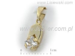 Złota zawieszka żółte złoto z diamentem - 546w_br_SI_H