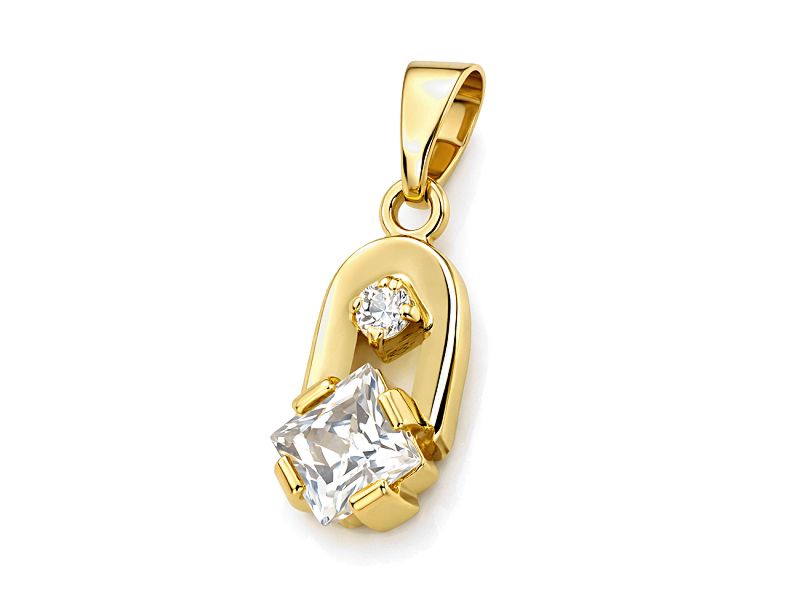 Zawieszka wisiorek z brylantami żółte złoto - 547w_br_SI_H - 1