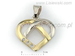 Elegancki wisiorek serce - idealny prezent dla niej - 54w