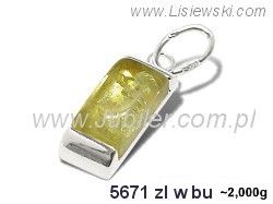 Srebrna zawieszka Wisiorek srebrny z bursztynem - 5671zlwbu