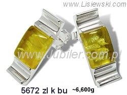 Kolczyki srebrne z bursztynem biżuteria srebrna - 5672zlkbu