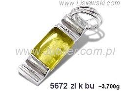 Srebrna zawieszka Wisiorek srebrny z bursztynem - 5672zlwbu