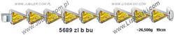 Bransoletka srebrna z bursztynem żółtym - 5689zlbbul