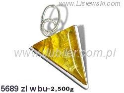 Srebrna zawieszka Wisiorek srebrny z bursztynem - 5689zlwbu