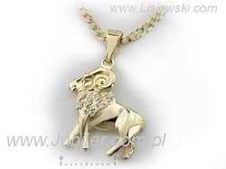 Zawieszka baran w złocie 585 - siła i elegancja - 5w_baran_