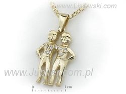 Zawieszka złote bliźnięta - wyjątkowy symbol bliskości - 5w_blizniaki_