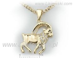 Złota zawieszka koziorożec - symbol wytrwałości - 5w_koziorozec_