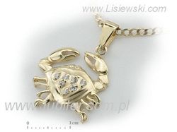 Zawieszka złoty rak - elegancja nie tylko dla raka - 5w_rak_