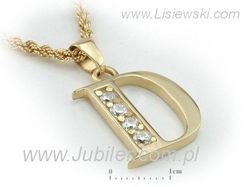 Zawieszka Wisiorek z brylantami żółte złoto - 608w_D_br