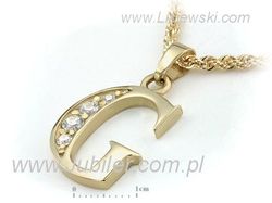 Zawieszka Wisiorek z brylantami żółte złoto - 608w_G_br