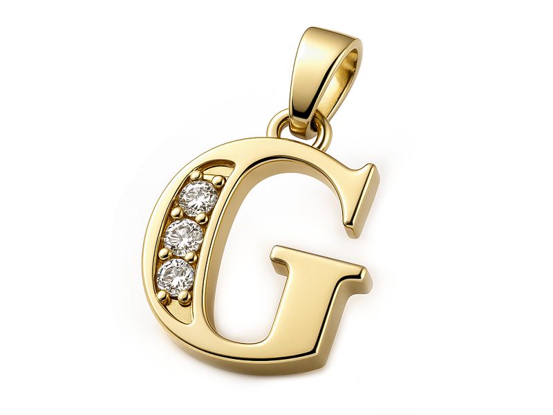 Zawieszka złota z brylantami - 608w_G_br