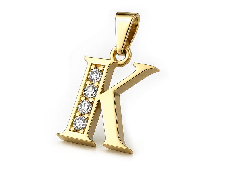 Zawieszka wisiorek złoty z brylantami - 608w_K_br - 1