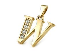 Zawieszka wisiorek złoty z brylantami - 608w_W_br