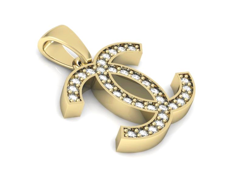 Złoty wisiorek blask cyrkonii - 634w - 2