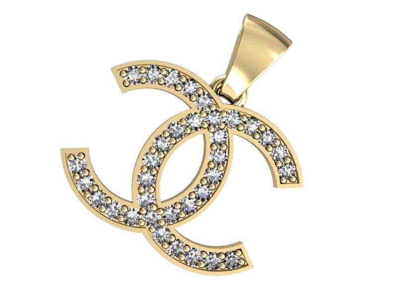 Złoty wisiorek blask cyrkonii - 634w - 3