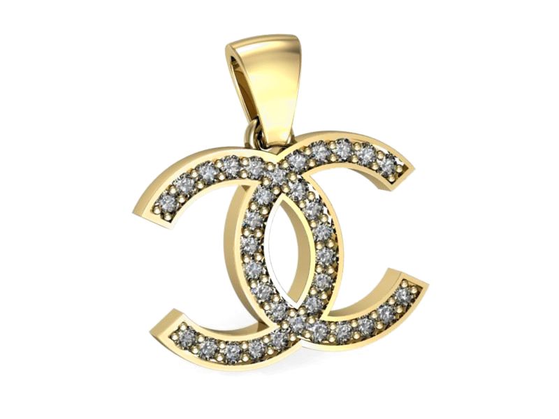 Złoty wisiorek blask cyrkonii - 634w - 1