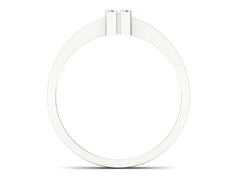 Złoty pierścionek z brylantami białe złoto - 688bb - 2